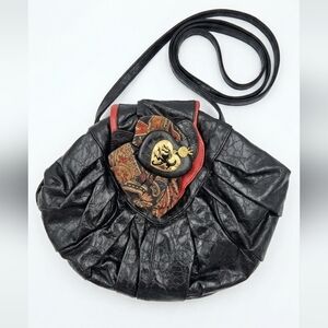 Colini New York 80's Black Leather Puff Women's Bag